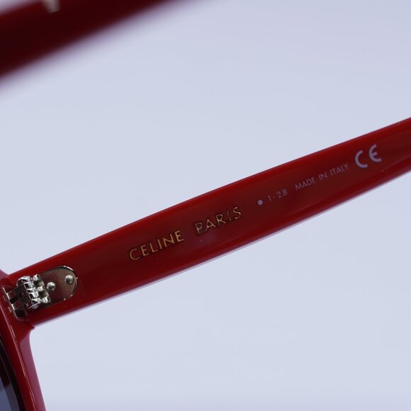 Celine CL4066IS 66A Sunglasses Red Butterfly Frame, Grey Lenses main image 7